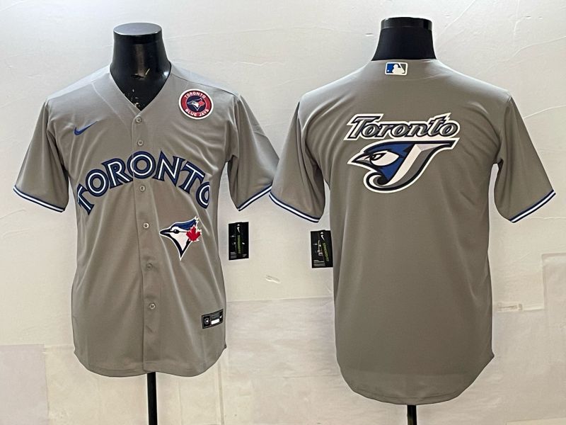 Men 2025 Nike Toronto Blue Jays Blank Grey Game MLB Jersey 015->toronto blue jays->MLB Jersey